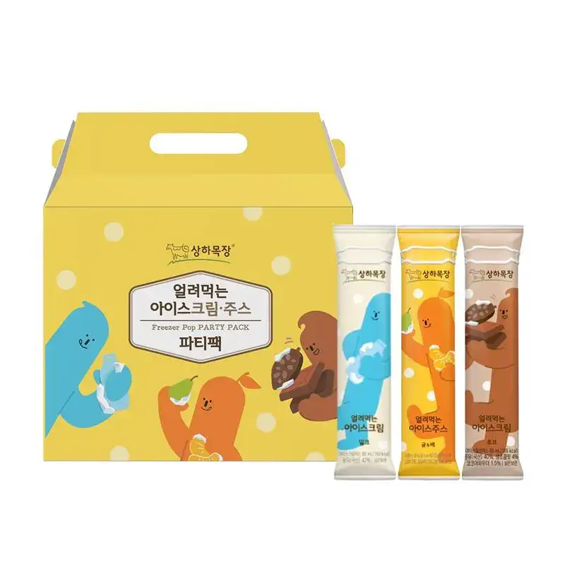 [선물세트] 상하목장 얼려먹는 아이스크림 주스 3종 파티팩
